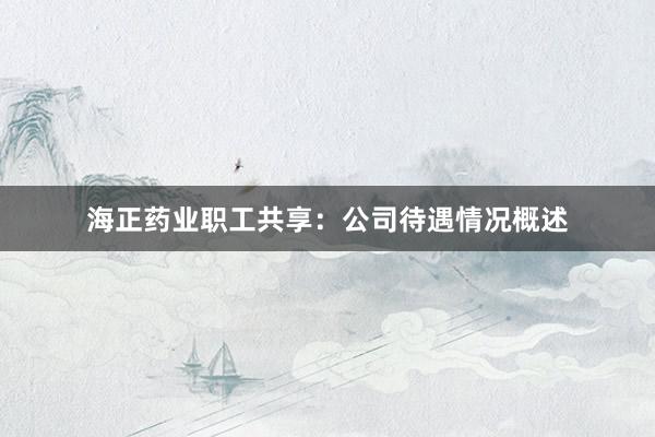 海正药业职工共享：公司待遇情况概述