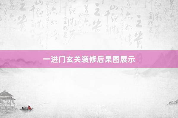 一进门玄关装修后果图展示